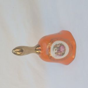 Vintage Japan Enesco Porcelain Miniature Bell w Courting Couple